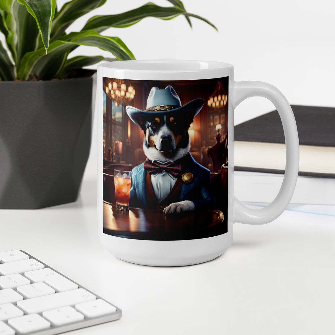 Texas Heeler General- White glossy mug v2