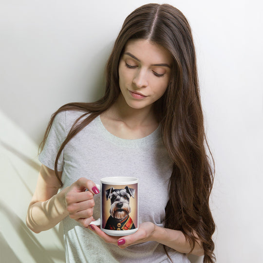 Miniature Schnauzer- White glossy mug