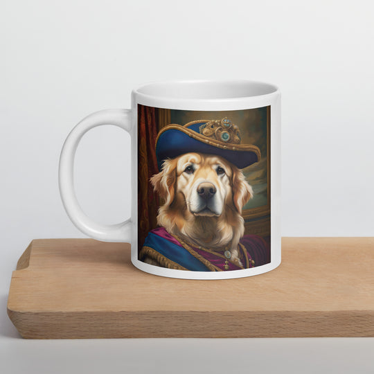 Golden Retriever-White glossy mug