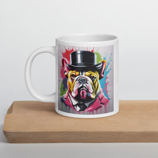 Bulldog- White glossy mug v2