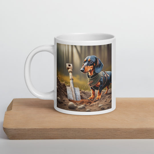 Dachshund- White glossy mug v2