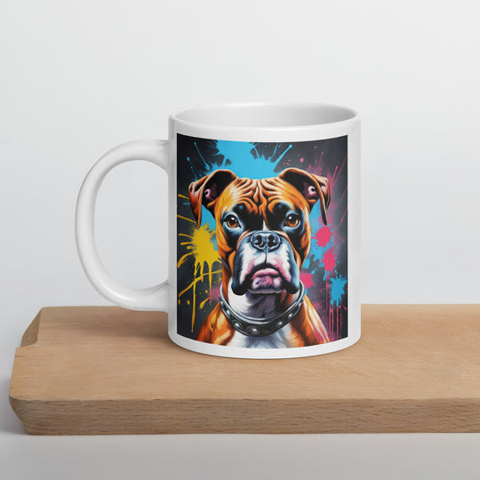 Boxer- White glossy mug