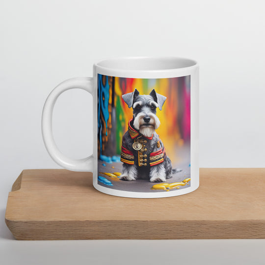Miniature Schnauzer- White glossy mug v2