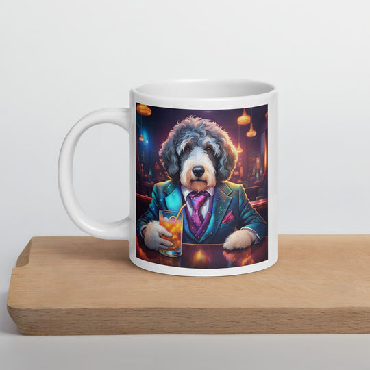 Bernedoodle General- White glossy mug v8