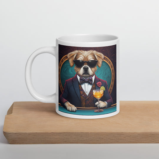Pekapoo General- White glossy mug v2