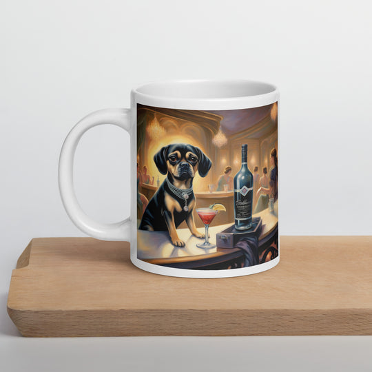 Puggle General- White glossy mug v5