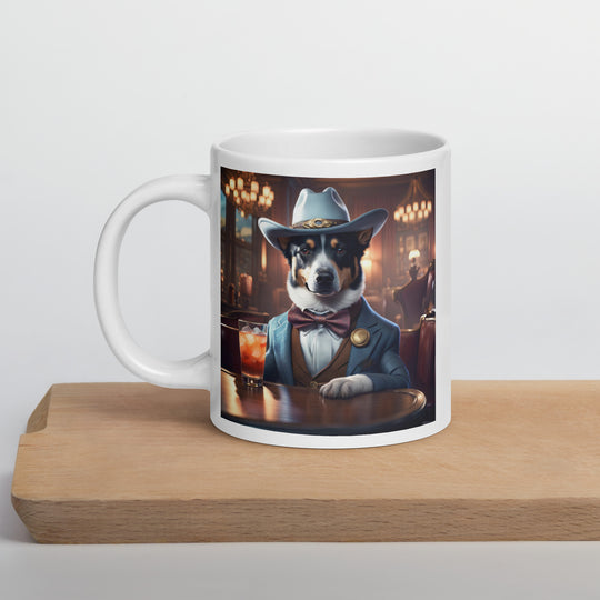 Texas Heeler General- White glossy mug v2