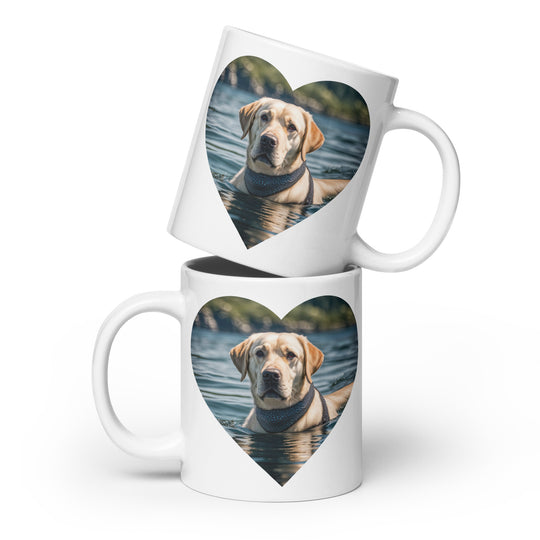 White glossy mug-Labrador Retriever V2