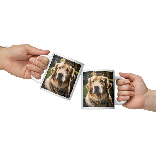 Golden Retriever- White glossy mug v4