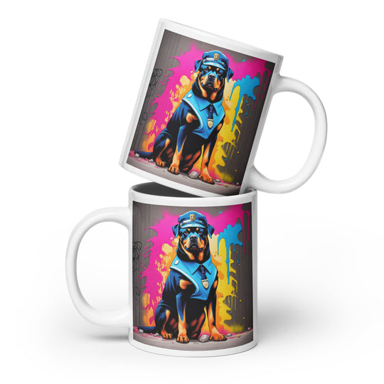 Rottweiler- White glossy mug