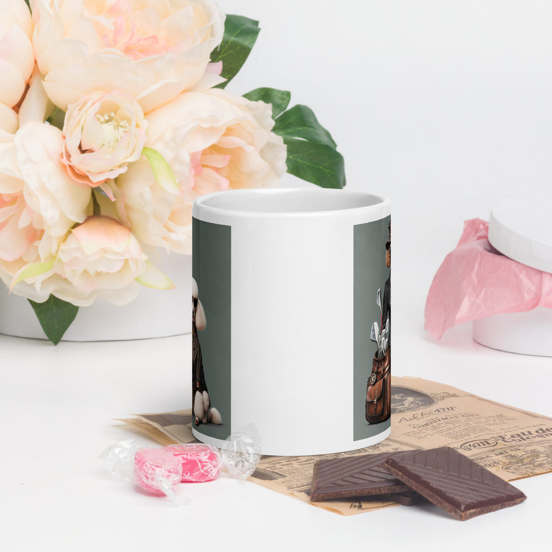 Poodle Golfer- Enamel Mug v5