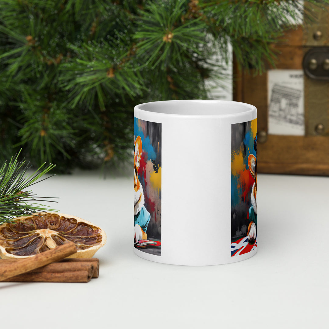 Pembroke Welsh Corgi- White glossy mug v2