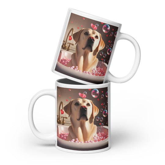 Labrador Retriever Romantic- White glossy mug