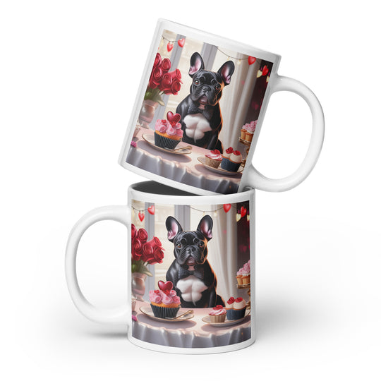 French Bulldog Romantic- White glossy mug v2