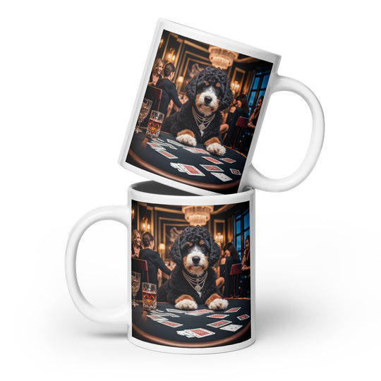 Bernedoodle General- White glossy mug