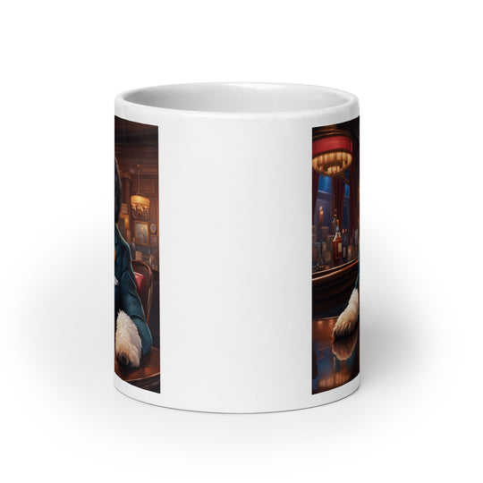 Bernedoodle General- White glossy mug v9