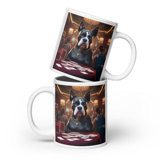 Catahoula Bulldog General- White glossy mug v13