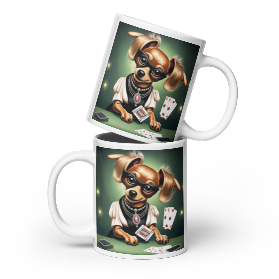 Chiweenie General- White glossy mug