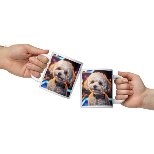 Maltipoo General- White glossy mug v14