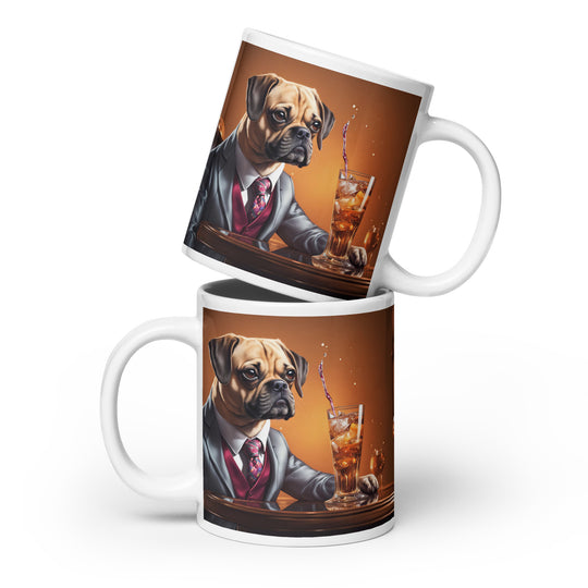 Puggle General- White glossy mug v3