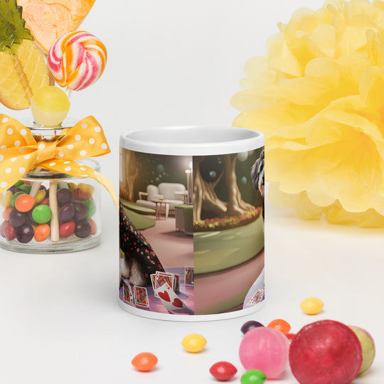 Schnoodle Golfer- White glossy mug v7