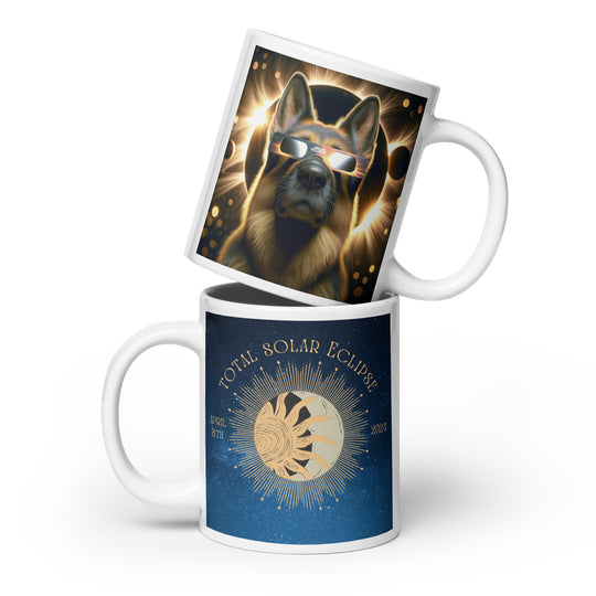 German Shepherd Eclipse- White glossy mug