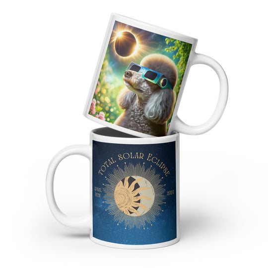 Poodle Eclipse- White glossy mug v2