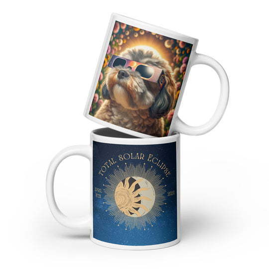 Shih Poo Eclipse- White glossy mug v2