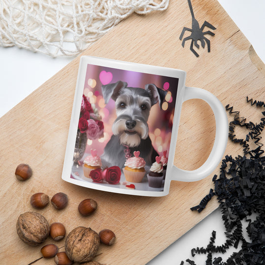 Miniature Schnauzer Romantic- White glossy mug v2