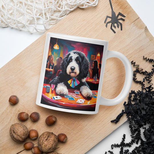 Bernedoodle General- White glossy mug v5