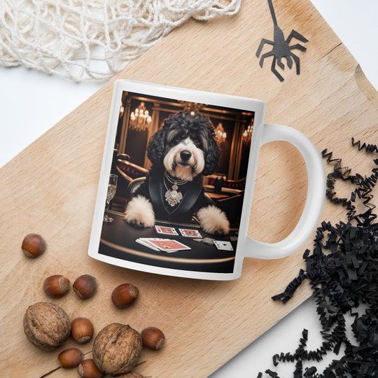 Bernedoodle General- White glossy mug v7