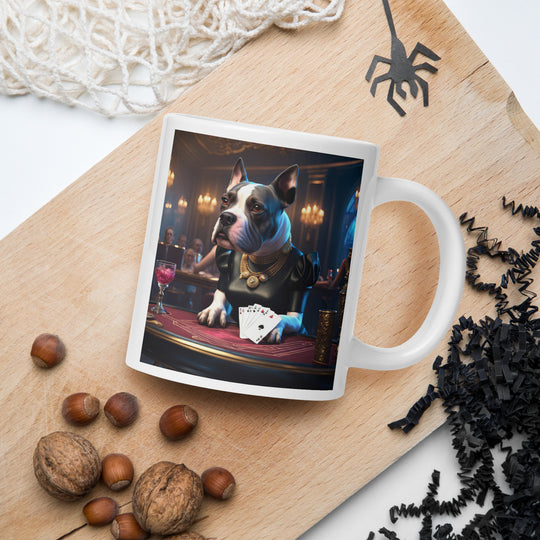 Catahoula Bulldog General- White glossy mug v6