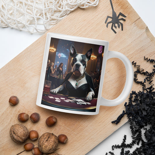 Catahoula Bulldog General- White glossy mug v9