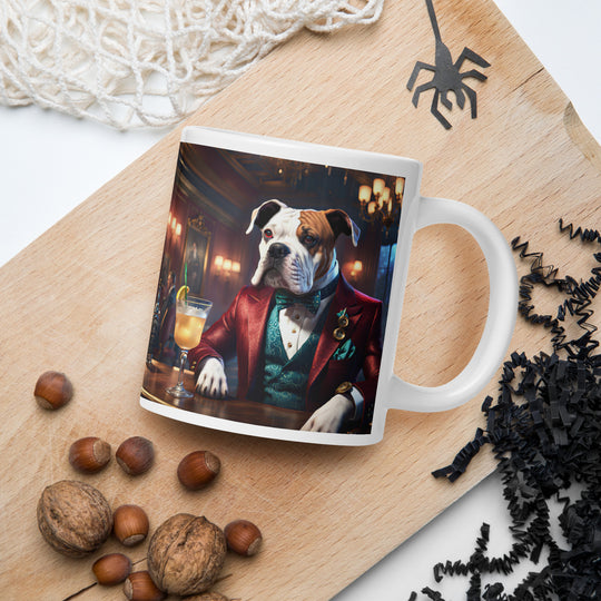 Catahoula Bulldog General- White glossy mug v10