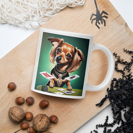 Chiweenie General- White glossy mug v10