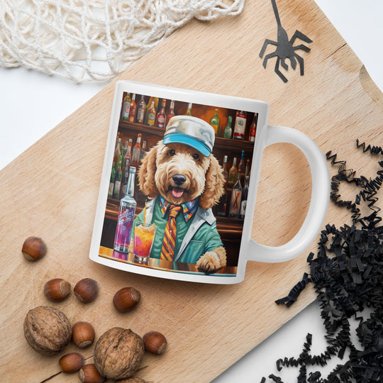 Goldendoodle- White glossy mug v8