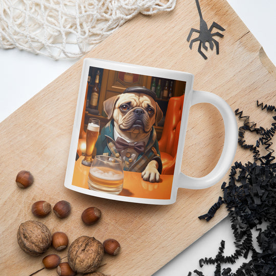 Puggle General- White glossy mug v2