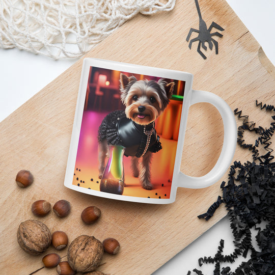 Yorkipoo General- White glossy mug v5