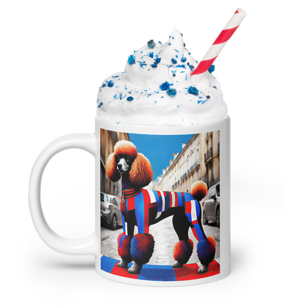 Poodle- White glossy mug v4