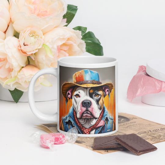 American Bulldog- White glossy mug v2