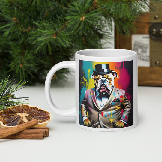 Bulldog- White glossy mug v3