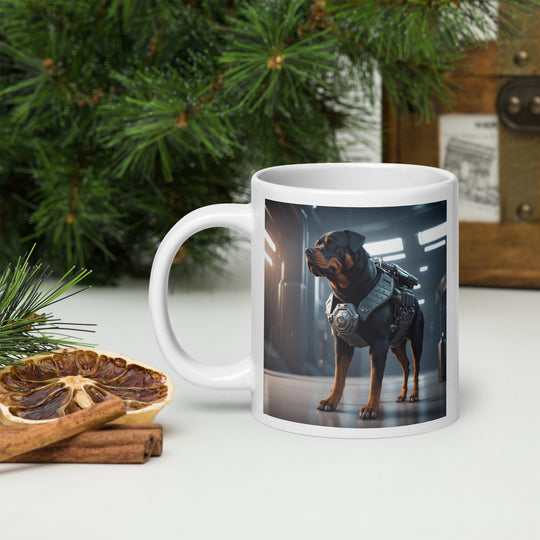 Rottweiler- White glossy mug v4