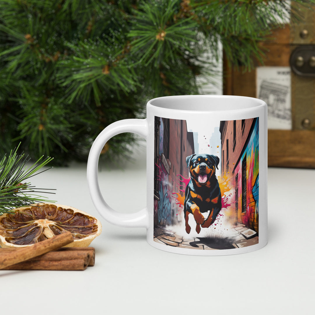 Rottweiler- White glossy mug v5