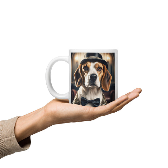 Beagle- White glossy mug v2