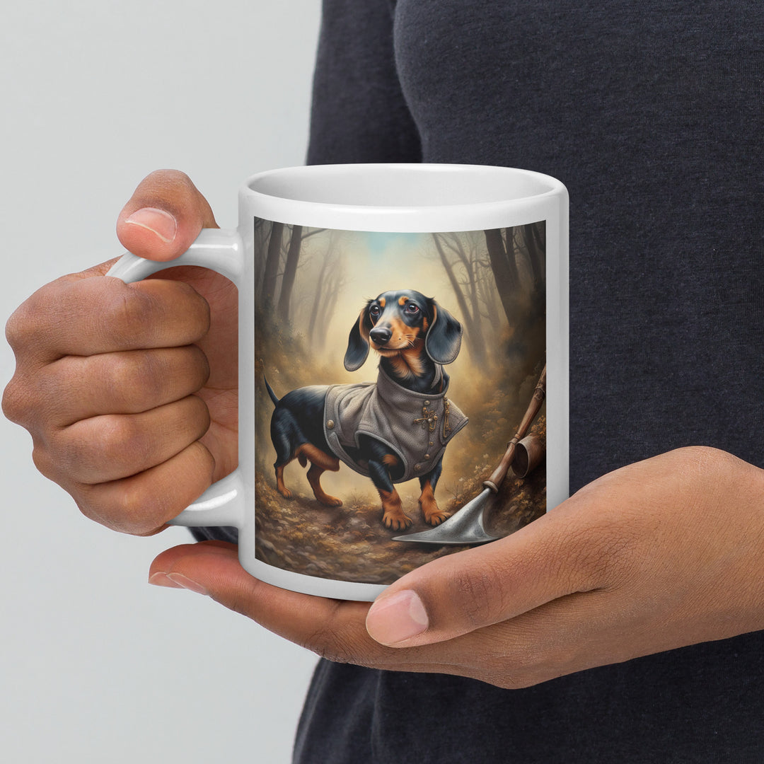 Dachshund- White glossy mug v5