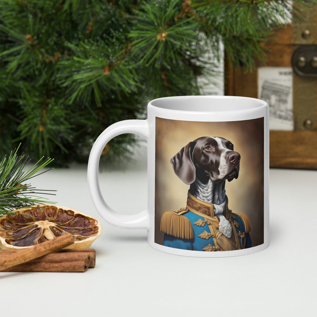 German Shorthaired Pointer- White glossy mug v2