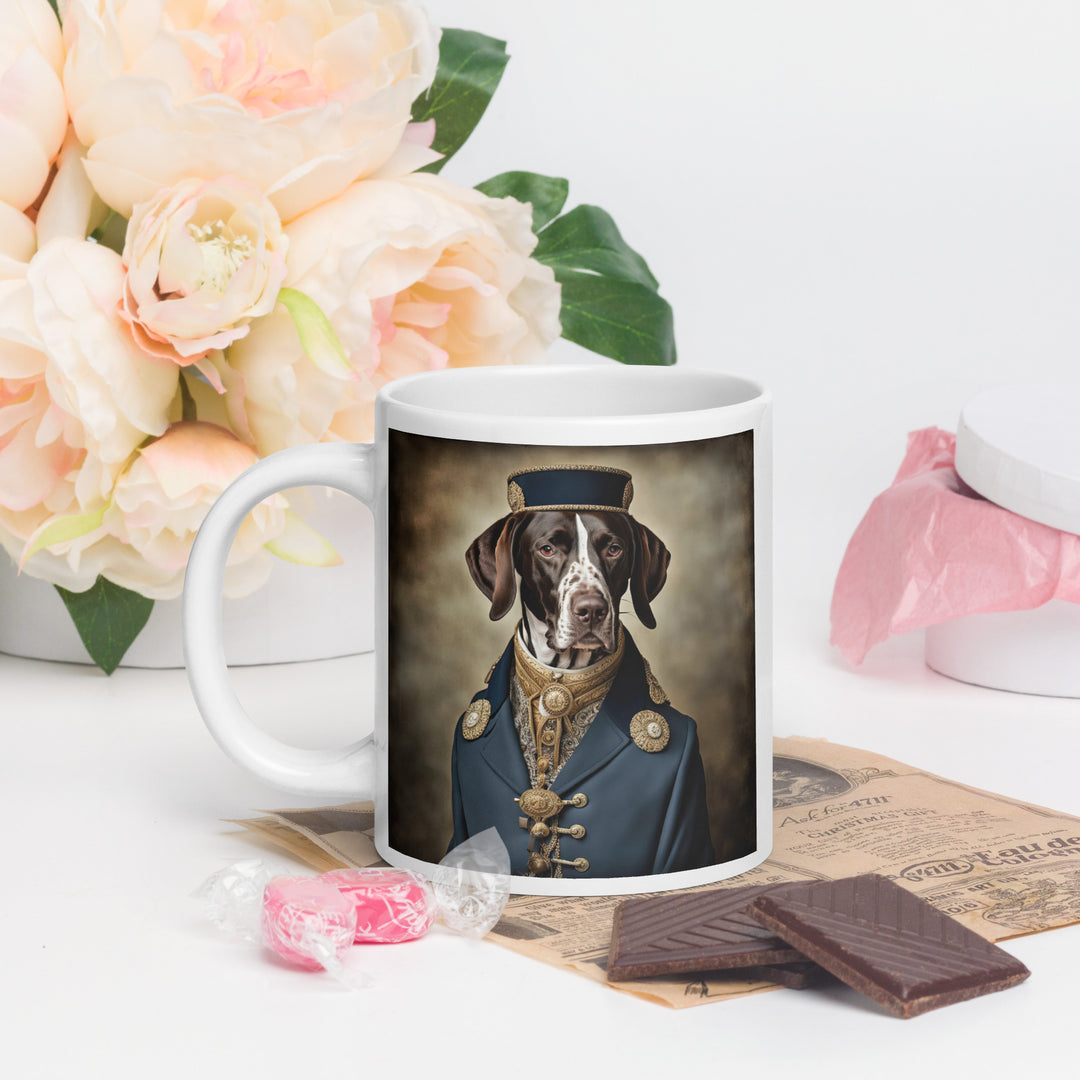 German Shorthaired Pointer- White glossy mug v3