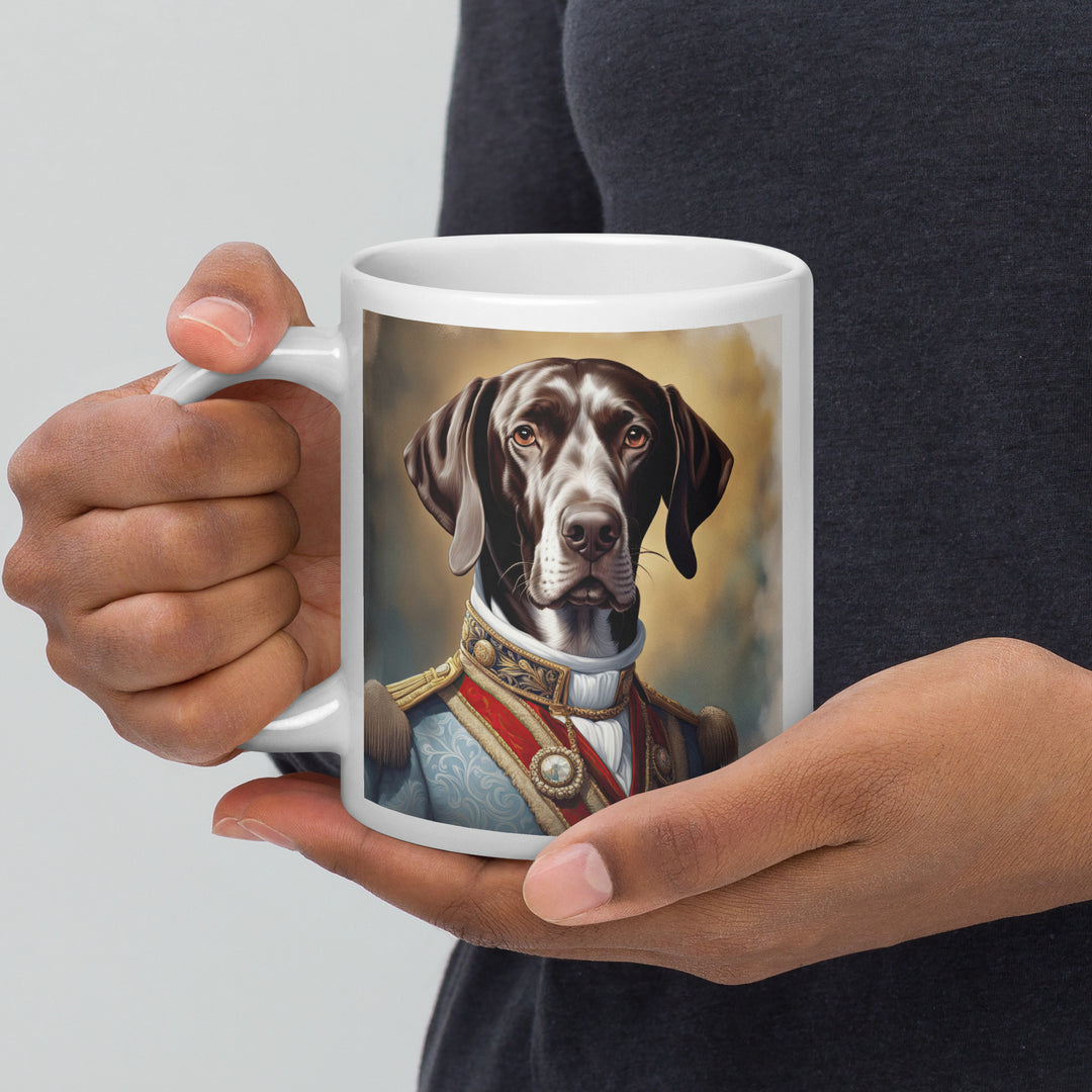 German Shorthaired Pointer- White glossy mug v4