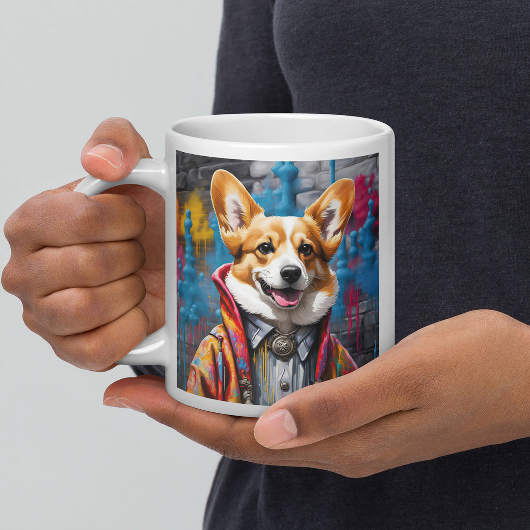 Pembroke Welsh Corgi- White glossy mug v5