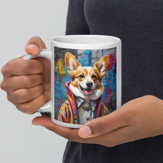Pembroke Welsh Corgi- White glossy mug v5